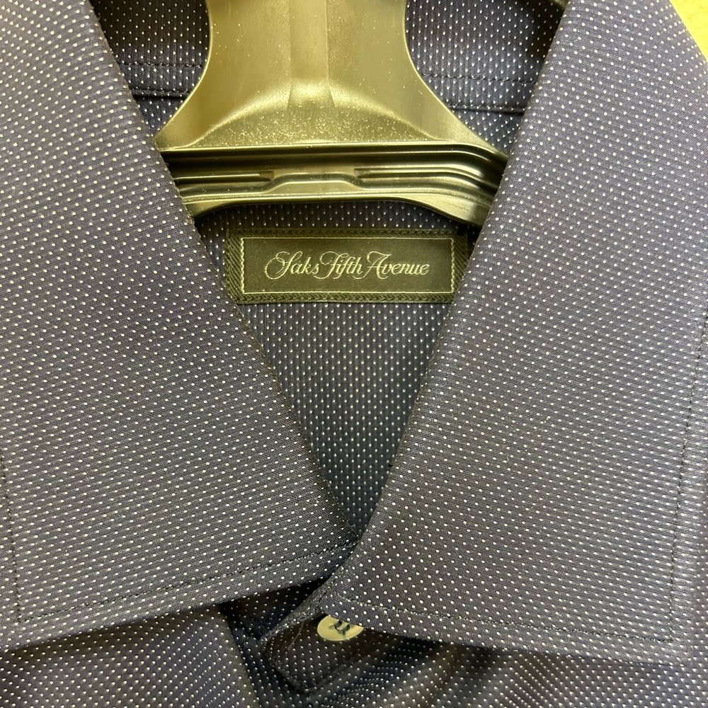 Blue and white Saks button down shirt like NEW!